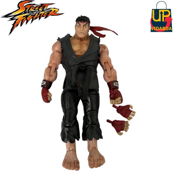 Imagem de Boneco Street Fighter premium de 18cm - Ryu Preto