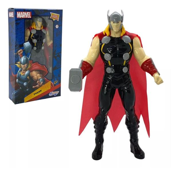 Imagem de Boneco Super Heróis Marvel Thor Articulado Brinquedo Infantil