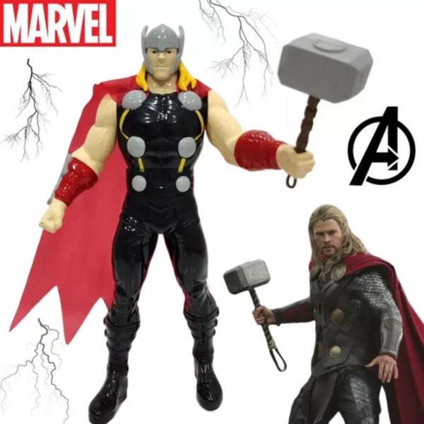 Imagem de Boneco Super Heróis Marvel Thor Articulado Brinquedo Infantil