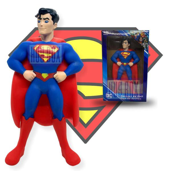 Imagem de Boneco Super Homem 25cm Em Vinil Liga Da Justiça Decoração