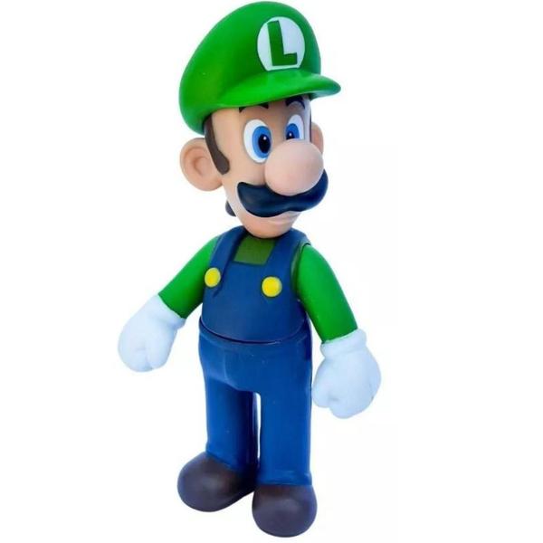 Imagem de Boneco Super Mario Bros 30Cm Articulador Coleçao Model:Luigi