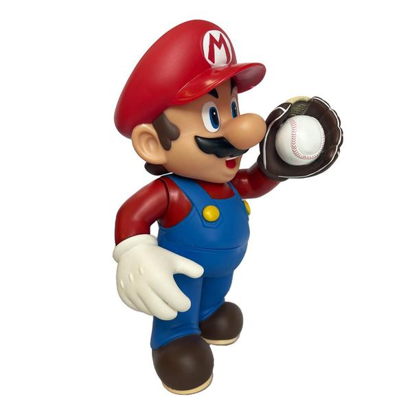 Imagem de Boneco Super Mario Bros Baseball Grande Articulado Beisebol