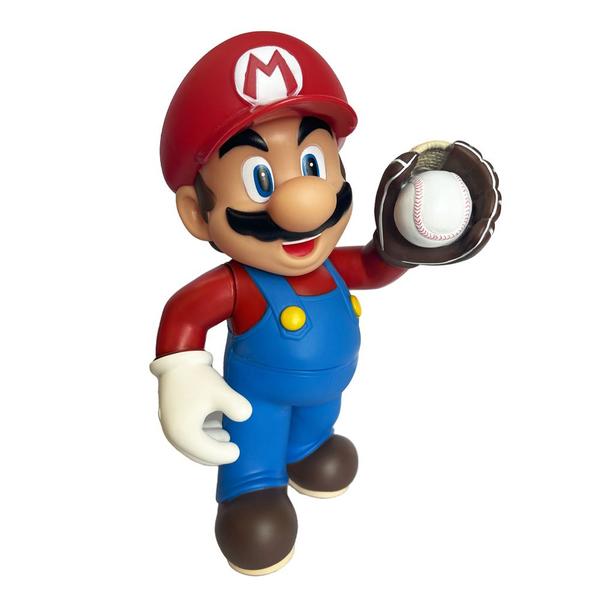 Imagem de Boneco Super Mario Bros Baseball Grande Articulado Beisebol