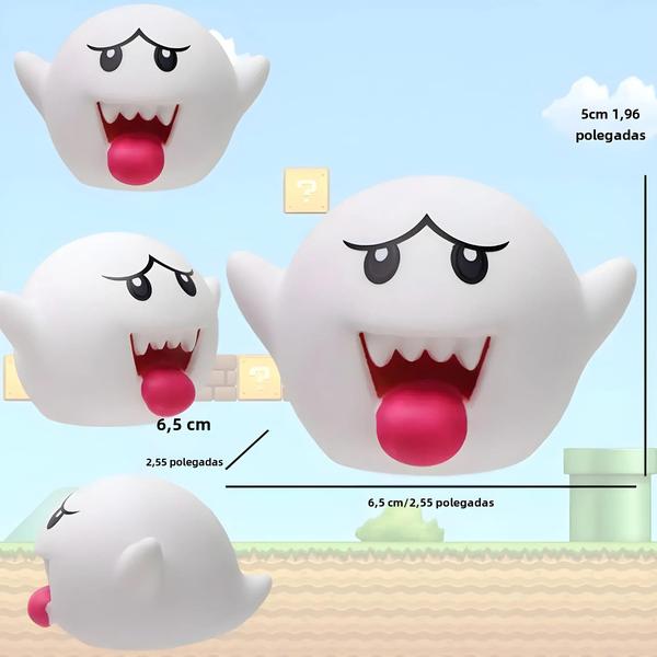 Imagem de Boneco Super Mario Bros - Bowser, Princesa Peach, Boo e Yoshi - Brinquedo de PVC para Crianças