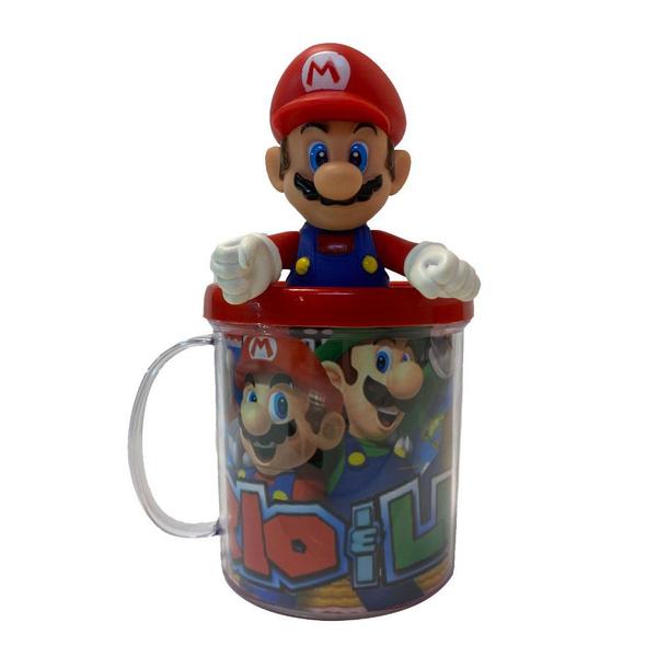 Imagem de Boneco Super Mario Bros com caneca personalizada