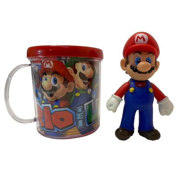 Imagem de Boneco Super Mario Bros Com Caneca Personalizada