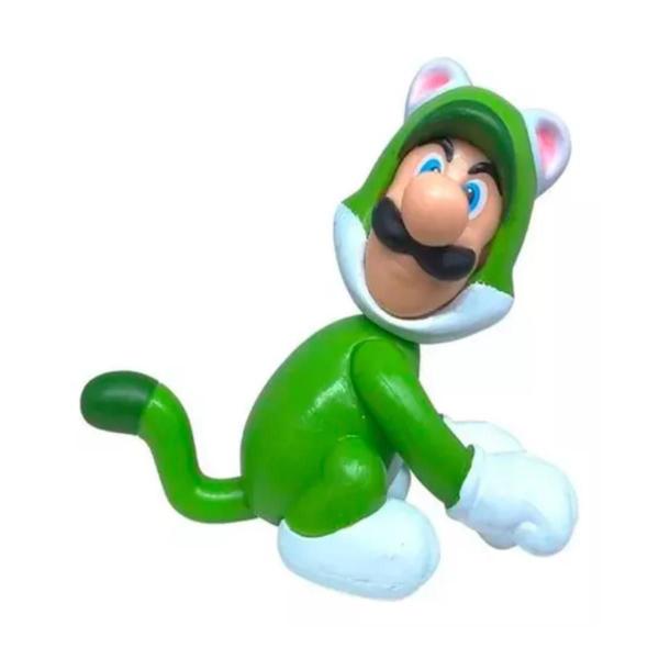 Imagem de Boneco Super Mario Candide Cat Luigi 6cm 