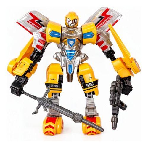 Imagem de Boneco Super Robô Transformers 4 Em 1 Megazord Gigante Monte