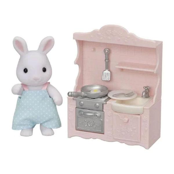 Imagem de Boneco - Sylvanian Families - Conjunto Cozinha Papai Coelho Neve - 5678 EPOCH MAGIA