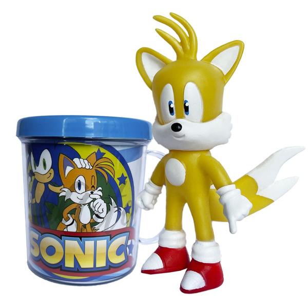 Imagem de Boneco Tails do Sonic com Caneca Personalizada