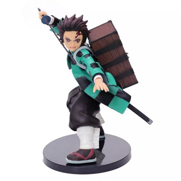 Imagem de Boneco Tanjiro Demon Slayer Kimetsu No Yaba Com Caixa Action Figure Colecionavel Estatueta