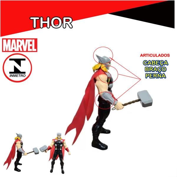 Imagem de Boneco Thor Articulado Brinquedo Figura Vingadores Grande