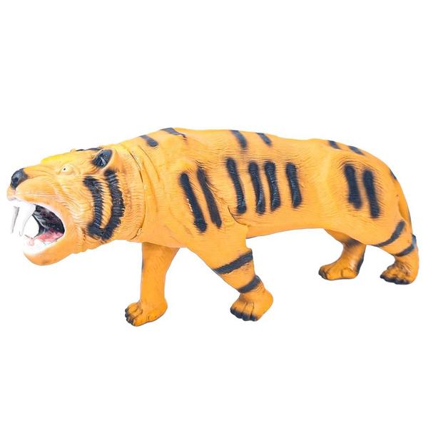 Imagem de Boneco Tigre Dente De Sabre Em Vinil Real Animals 472 - Bee Toys