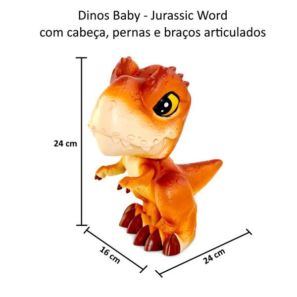 Imagem de Boneco Tiranossauro Rex Baby Grande Jurassic World de Vinil Pupee