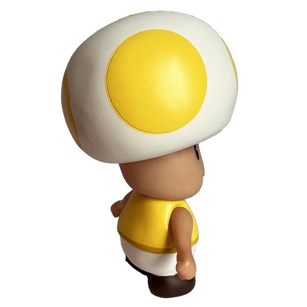 Imagem de Boneco Toad Amarelo Articulado Brinquedo Super Mario Bros