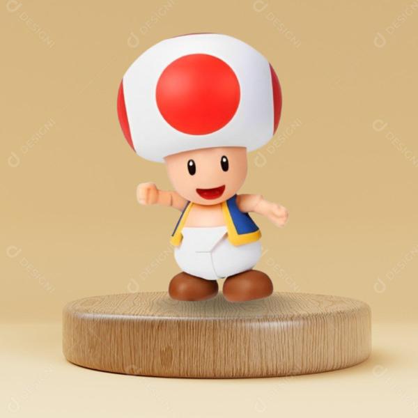 Imagem de Boneco Toad Articulado Coleção Super Mario 04200D - Sunny