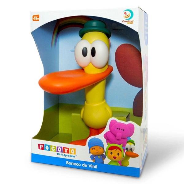 Imagem de Boneco Turma do Pocoyo em Vinil Atóxico - Pato - Oficial Cardoso Toys