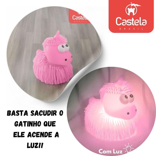 Boneco Unicórnio Estica e Aperta Anti Stress Luz Brilhante Divertido Rosa - Castela Imagem de Boneco Unicórnio Estica e Aperta Anti Stress Luz Brilhante Divertido Rosa - Castela