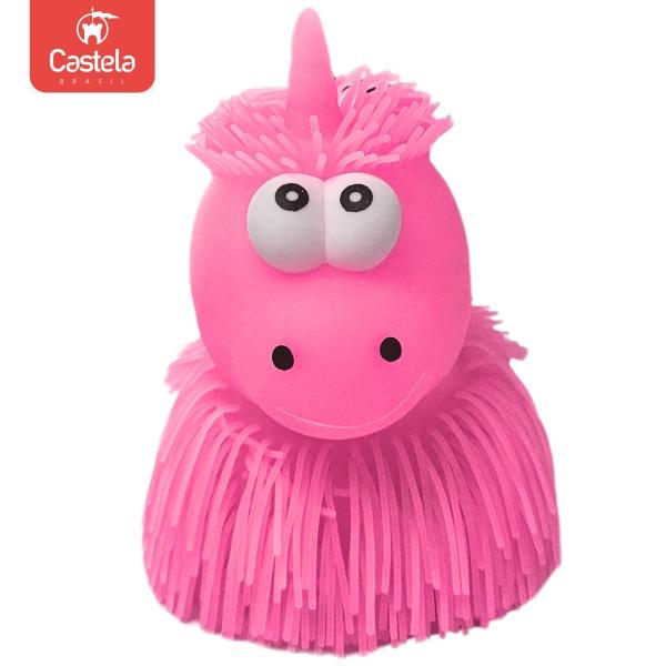 Boneco Unicórnio Estica e Aperta Anti Stress Luz Brilhante Divertido Rosa - Castela Imagem de Boneco Unicórnio Estica e Aperta Anti Stress Luz Brilhante Divertido Rosa - Castela