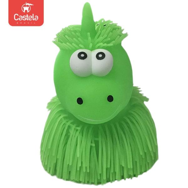 Imagem de Boneco Unicórnio Estica e Aperta Anti Stress Luz Brilhante Divertido Verde - Castela