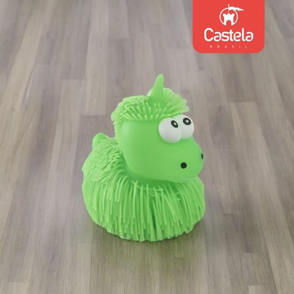 Imagem de Boneco Unicórnio Estica e Aperta Anti Stress Luz Brilhante Divertido Verde - Castela