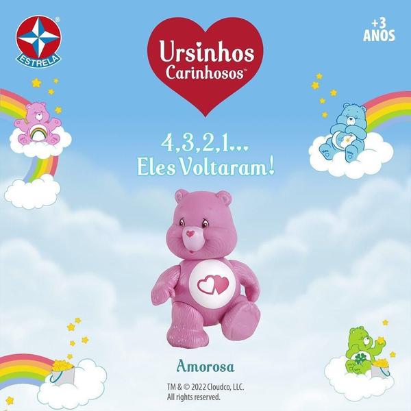 Imagem de Boneco Ursinhos Carinhosos Amorosa Care Bears Rosa Em Vinil