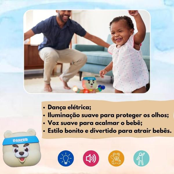 Imagem de Boneco Urso Dançarino Fitness Musical Com Luz E Som