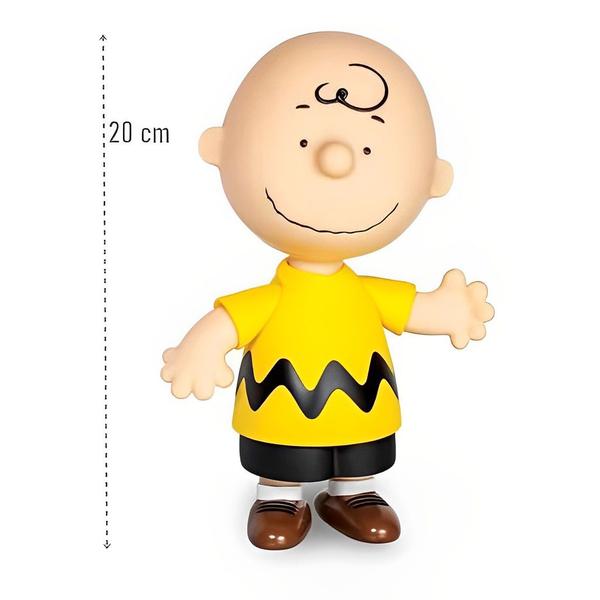 Imagem de Boneco Vinil Articulado Charlie Brown Turma Snoopy Peanuts 20cm 3074 - Lider Brinquedos