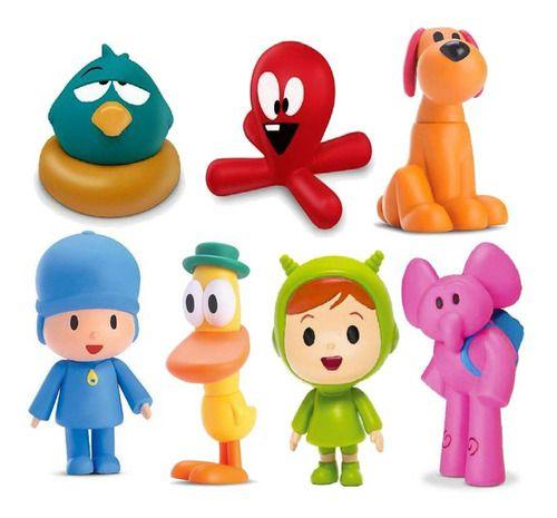 Imagem de Boneco Vinil Turma Pocoyo Elly Pato Nina Loula Monte Seu Kit