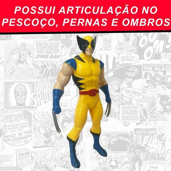 Imagem de Boneco Wolverine Brinquedo Marvel Vingadores Articulado