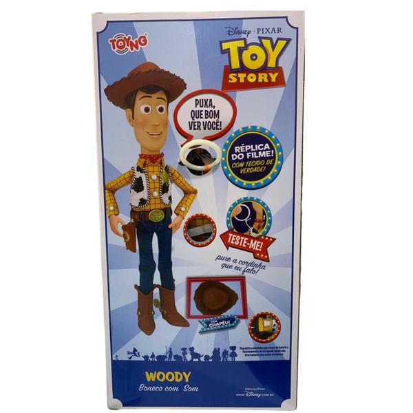 Imagem de Boneco Woody de Pano Toy Story com Som Disney Toyng 