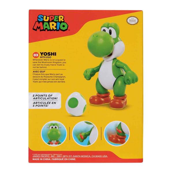 Imagem de Boneco Yoshi de 10cm com Ovo - Super Mario - Sunny Brinquedos