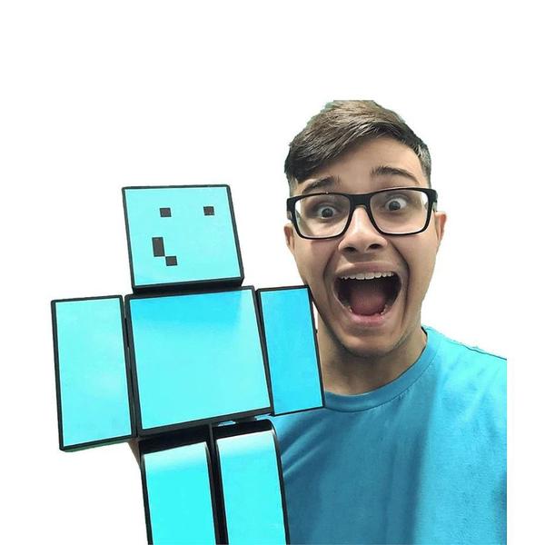 Imagem de Boneco YouTuber Problems Minecraft Articulado 35 cm Algazarra