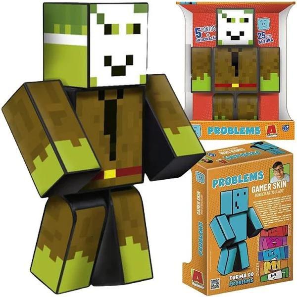 Imagem de Boneco YouTuber Stick Minecraft Articulado  25cm - Algazarra