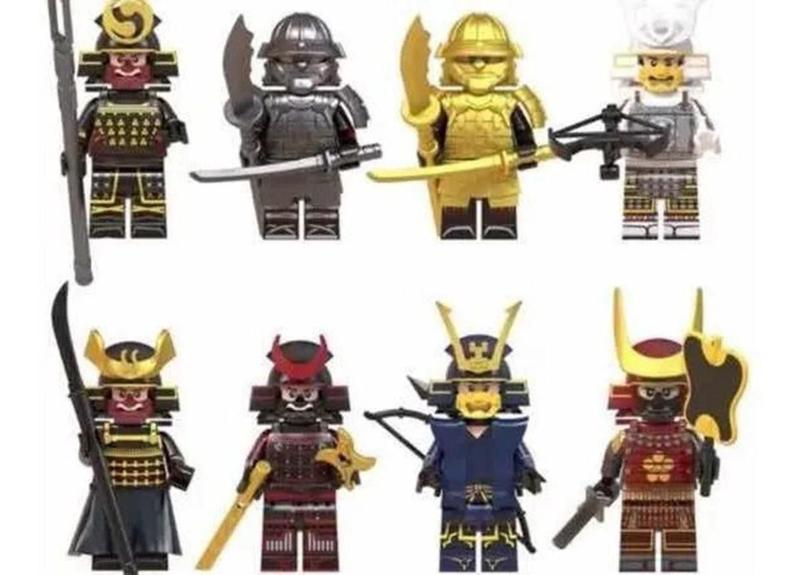 Imagem de Bonecos Blocos De Montar Samurai Ninja Ninjago Black Set