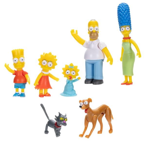 Imagem de Bonecos de ação Disney The Simpsons Family, escala de 2,5”