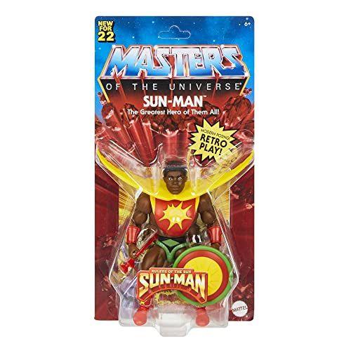 Imagem de Bonecos de ação Masters of the Universe Origins Sun Man de 5,5 polegadas, bonecos de batalha para contar histórias e exibir, presente para crianças de 6 a 10 anos e colecionadores adultos
