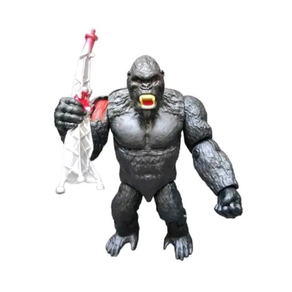 Imagem de Bonecos de Brinquedo Coleção Rei dos Monstros Godzilla VS King Kong Articulados