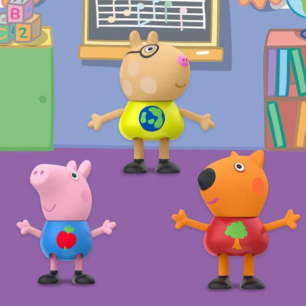 Imagem de Bonecos de brinquedo Peppa Pig School Classroom, pacote com 8 crianças a partir de 3 anos