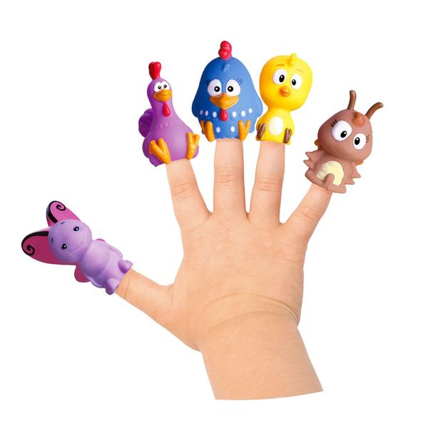 Bonecos De Dedos Galinha Pintadinha - Miniaturas 5 Peças - Cardoso Imagem de Bonecos De Dedos Galinha Pintadinha - Miniaturas 5 Peças - Cardoso