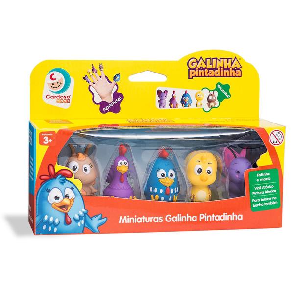Bonecos De Dedos Galinha Pintadinha - Miniaturas 5 Peças - Cardoso Imagem de Bonecos De Dedos Galinha Pintadinha - Miniaturas 5 Peças - Cardoso