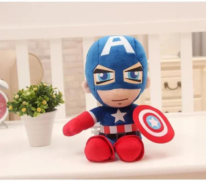 Imagem de Bonecos de Pelúcia Marvel Avengers - 27cm - Homem-Aranha, Capitão América e Homem de Ferro