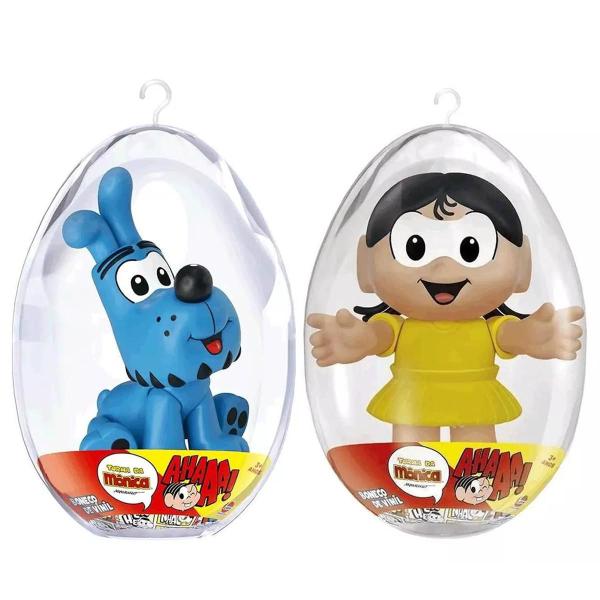Bonecos de Vinil Magali e Bidu Ovo de Páscoa 34cm Lider - Lider Brinquedos Imagem de Bonecos de Vinil Magali e Bidu Ovo de Páscoa 34cm Lider