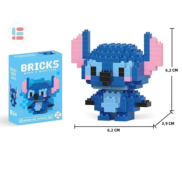 Imagem de Bonecos e Blocos de Construção Infantil - Stitch, Sanrio, Mickey e Outros