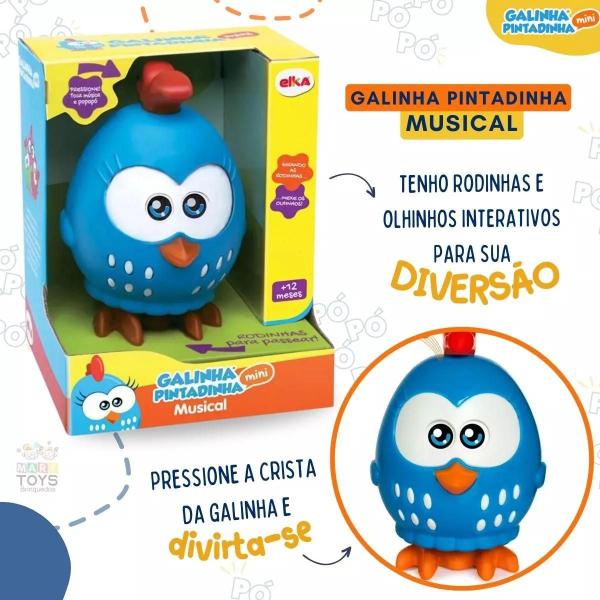 Imagem de Bonecos Família Galinha Pintadinha E Galinha Musical Brinquedo Menina e Menino Elka