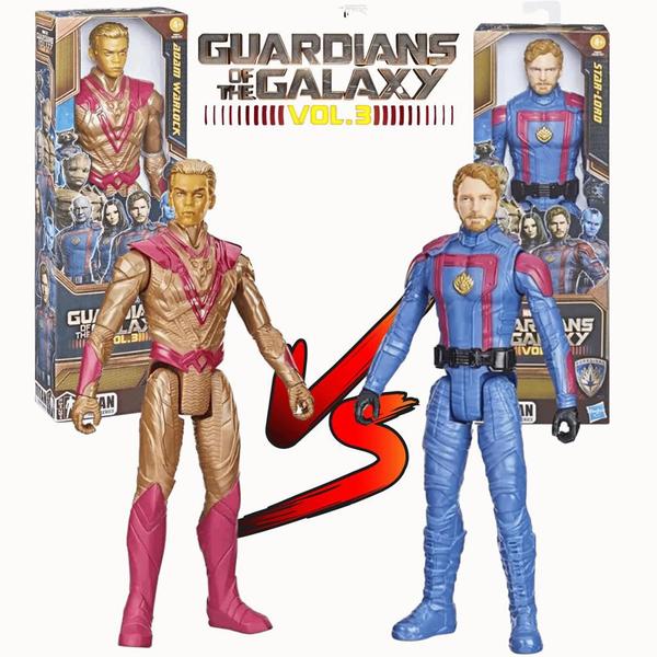 Imagem de Bonecos Guardiões da Galaxia 3 Star Lord Adam Warlock 30cm