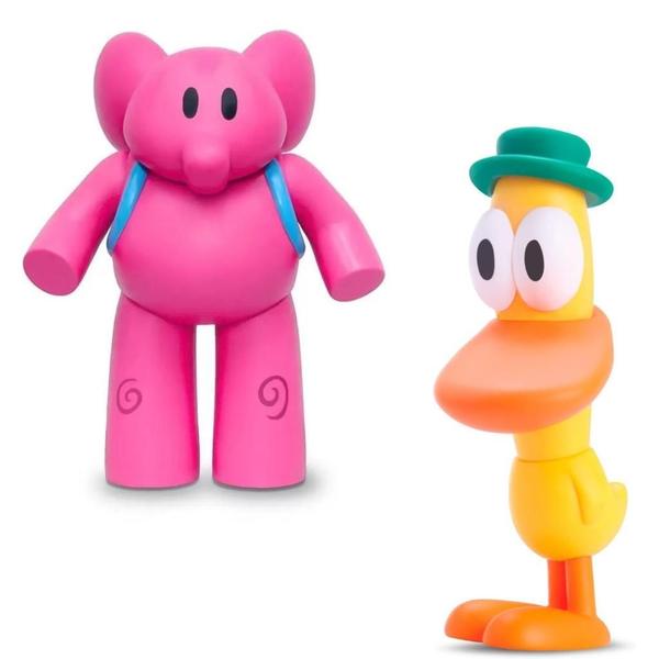 Imagem de Bonecos Infantis Elly E Pato Turma Pocoyo - Cardoso Toys