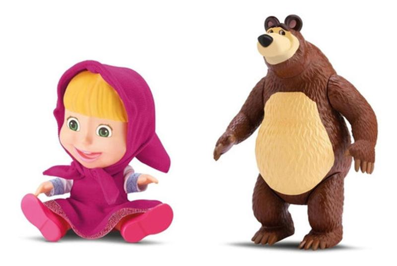 Imagem de Bonecos Masha e o Urso em Vinil - Divertoys