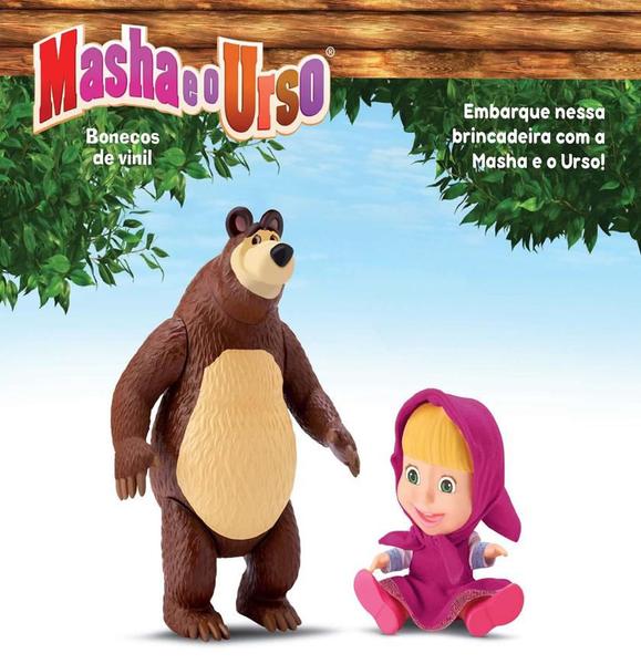 Imagem de Bonecos Masha E O Urso - Original Em Vinil - Divertoys