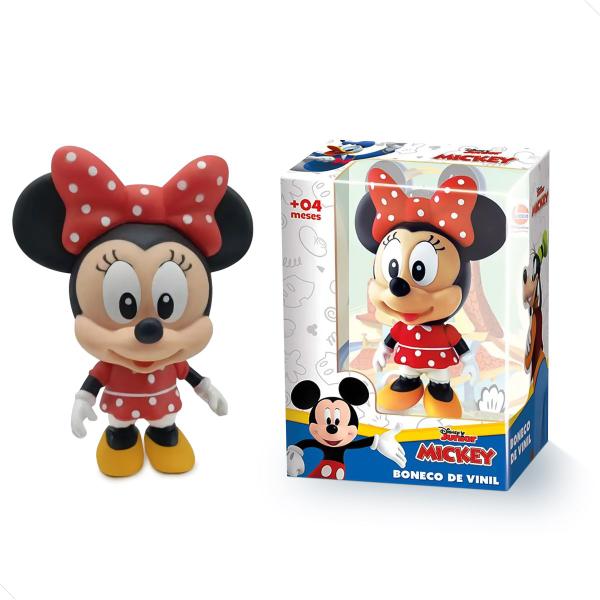 Imagem de Bonecos Mickey E Amigos Disney Jr 12Cm Vinil Atóxico Articulado - Lider Brinquedos